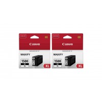 Pachet Cartuse Cerneala Original Canon 2x PGI-1500XLB Negru 69.4 ml si pix Schneider