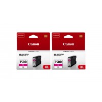 Pachet Cartuse Cerneala Original Canon 2x PGI-1500XLM Magenta 24 ml si pix Schneider