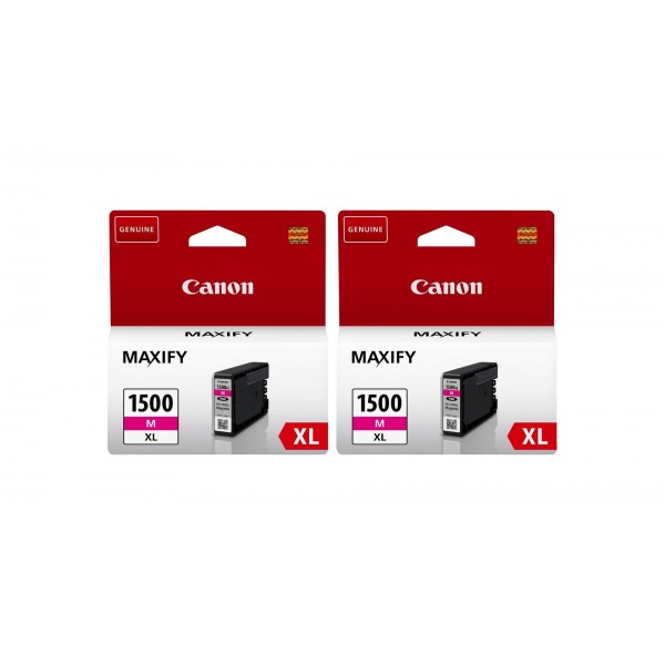 Pachet Cartuse Cerneala Original Canon 2x PGI-1500XLM Magenta 24 ml si pix Schneider