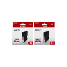 Pachet Cartuse Cerneala Original Canon 2x PGI-2500XLM Magenta 38.6 ml si pix Schneider