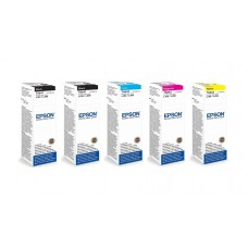 Pachet flacon refill cerneala C13T66414A (T6641) negru x2 C13T66424A (T6642) cyan C13T66434A (T6643) magenta C13T66444A (T6644) galben Epson original 27500 pagini