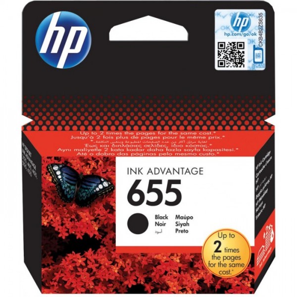 Cartus cerneala Original HP655, CZ109AE Negru, 550pagini