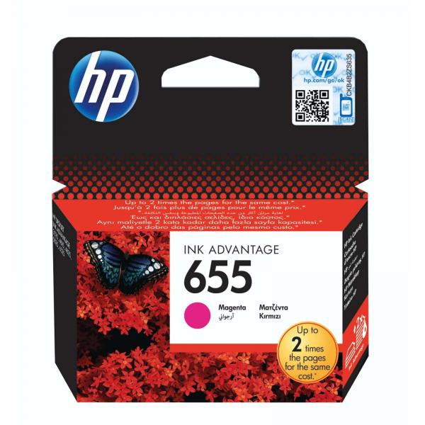 Cartus cerneala Original HP655, CZ111AE Magenta, 600pagini