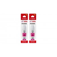 Pachet Cartuse Cerneala Original Canon 2x GI-40M Magenta 15400 pagini si pix Schneider