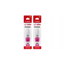 Pachet Cartuse Cerneala Original Canon 2x GI-40M Magenta 15400 pagini si pix Schneider