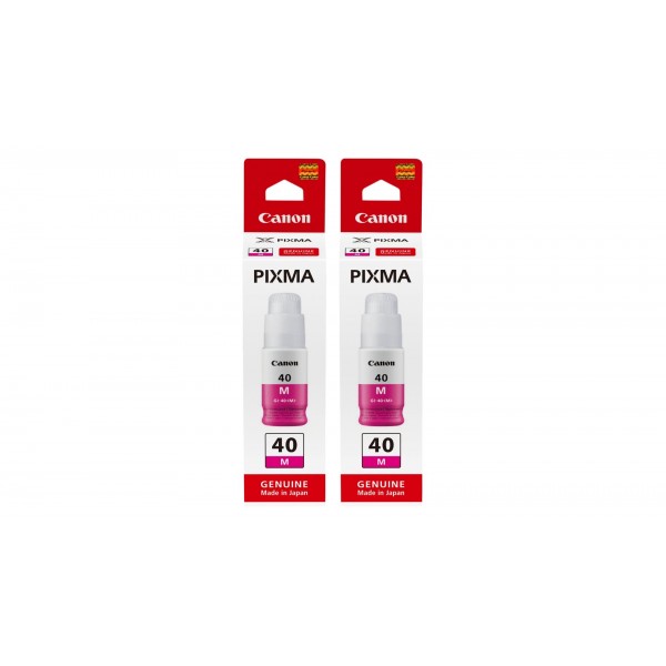 Pachet Cartuse Cerneala Original Canon 2x GI-40M Magenta 15400 pagini si pix Schneider
