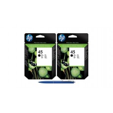 Pachet MAG4U Cartuse Cerneala Originale 2 bucati 51645AE (45) Black si Pix Schneider