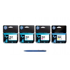 Pachet MAG4U Cartuse Cerneala Originale 1 buc CB316EE (364) Black 1 buc CB318EE Cyan 1 buc CB319EE Magenta 1 buc CB320EE Yellow si Pix Schneider
