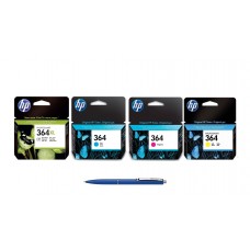 Pachet MAG4U Cartuse Cerneala Originale 1 buc CN684EE (364XL) Black 1 buc CB318EE Cyan 1 buc CB319EE Magenta 1 buc CB320EE Yellow si Pix Schneider