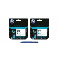 Pachet MAG4U Cartuse Cerneala Originale 2 bucati CZ130A (711) Cyan si Pix Schneider