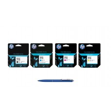 Pachet MAG4U Cartuse Cerneala Originale 1 buc CZ129A (711) Black 1 buc CZ130A Cyan 1 buc CZ131A Magenta 1 buc CZ132A Yellow si Pix Schneider