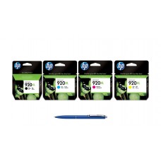 Pachet MAG4U Cartuse Cerneala Originale 1 buc CD975AE (920XL) Black 1 buc CD972AE Cyan 1 buc CD973AE Magenta 1 buc CD974AE Yellow si Pix Schneider