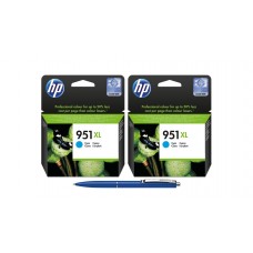 Pachet MAG4U Cartuse Cerneala Originale 2 bucati CN046AE (951XL) Cyan si Pix Schneider