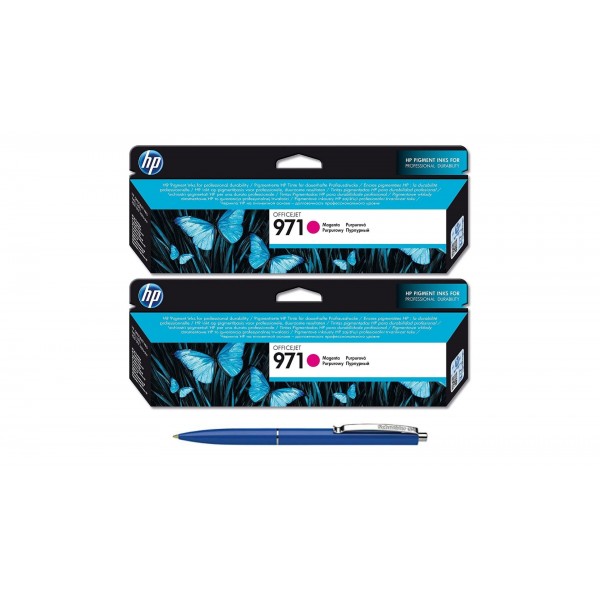 Pachet MAG4U Cartuse Cerneala Originale 2 bucati CN623AE (971) Magenta si Pix Schneider