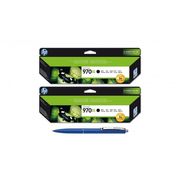 Pachet MAG4U Cartuse Cerneala Originale 2 bucati CN625AE (970XL) Black si Pix Schneider