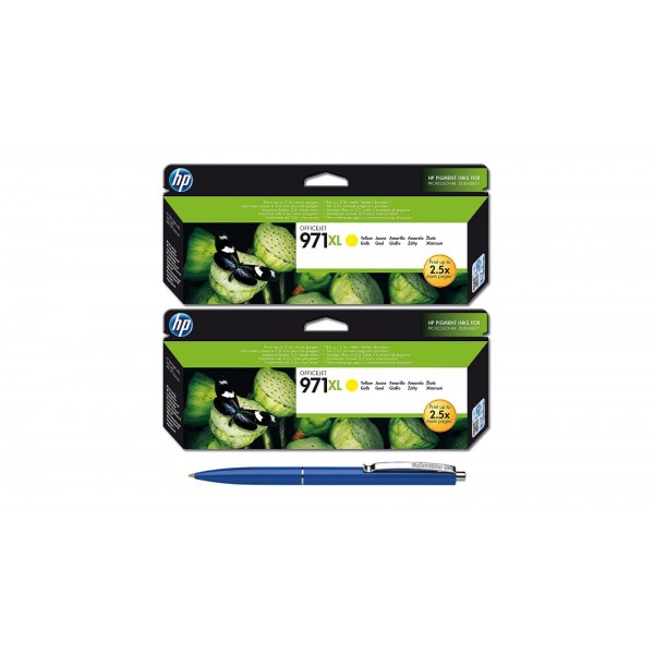 Pachet MAG4U Cartuse Cerneala Originale 2 bucati CN628AE (971XL) Yellow si Pix Schneider