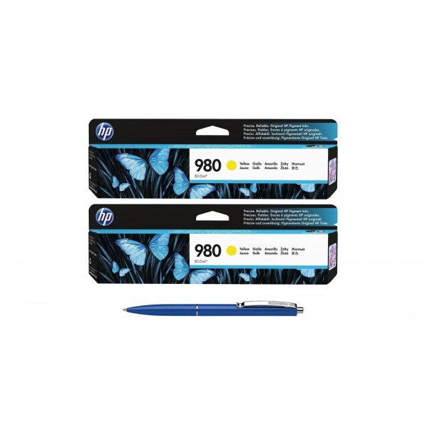 Pachet MAG4U Cartuse Cerneala Originale 2 bucati D8J09A (980) Yellow si Pix Schneider