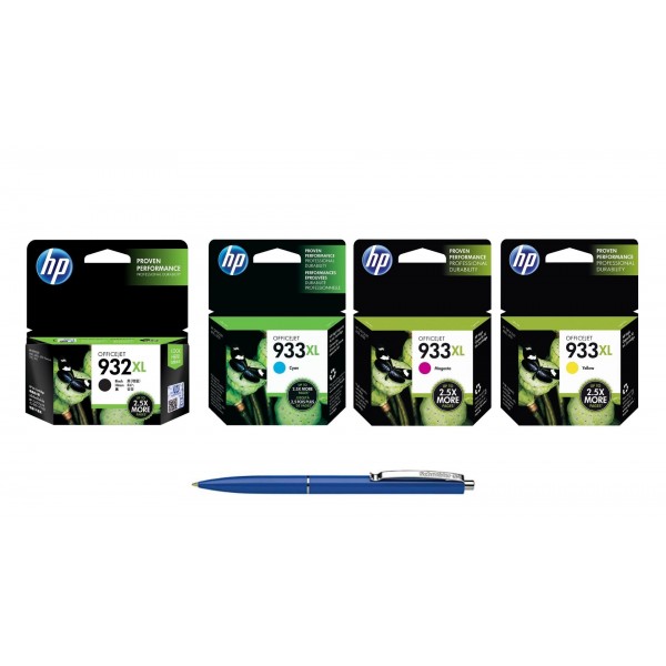 Pachet MAG4U Cartuse Cerneala Originale 1 buc CN053AE (932XL) Black 1 buc CN054AE Cyan 1 buc CN055AE Magenta 1 buc CN056AE Yellow si Pix Schneider