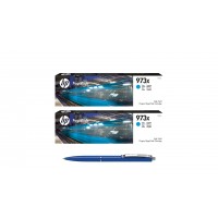 Pachet MAG4U Cartuse Cerneala Originale 2 bucati F6T81AE (973X) Cyan si Pix Schneider