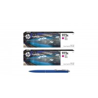 Pachet MAG4U Cartuse Cerneala Originale 2 bucati F6T82AE (973X) Magenta si Pix Schneider