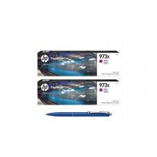 Pachet MAG4U Cartuse Cerneala Originale 2 bucati F6T82AE (973X) Magenta si Pix Schneider