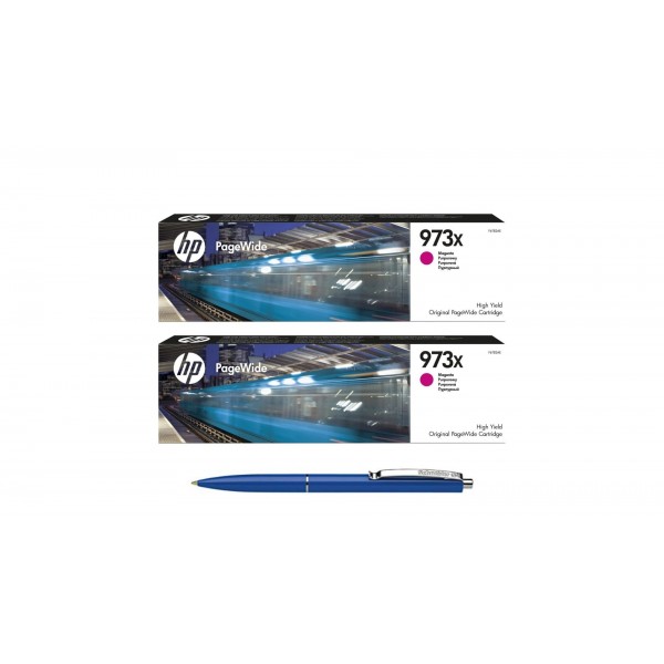 Pachet MAG4U Cartuse Cerneala Originale 2 bucati F6T82AE (973X) Magenta si Pix Schneider