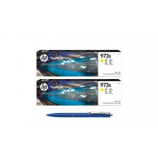 Pachet MAG4U Cartuse Cerneala Originale 2 bucati F6T83AE (973X) Yellow si Pix Schneider