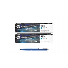 Pachet MAG4U Cartuse Cerneala Originale 2 bucati J3M68A (981A) Cyan si Pix Schneider