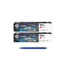 Pachet MAG4U Cartuse Cerneala Originale 2 bucati J3M69A (981A) Magenta si Pix Schneider