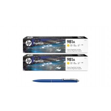 Pachet MAG4U Cartuse Cerneala Originale 2 bucati J3M70A (981A) Yellow si Pix Schneider