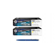 Pachet MAG4U Cartuse Cerneala Originale 2 bucati L0R15A (981Y) Yellow si Pix Schneider