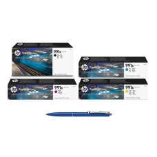 Pachet MAG4U Cartuse Cerneala Originale 1 buc M0K02AE (991X) Black 1 buc M0J90AE Cyan 1 buc M0J94AE Magenta 1 buc M0J98AE Yellow si Pix Schneider