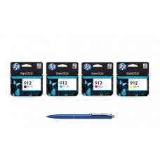 Pachet MAG4U Cartuse Cerneala Originale 1 buc 3YL80AE (912) Black 1 buc 3YL77AE Cyan 1 buc 3YL78AE Magenta 1 buc 3YL79AE Yellow si Pix Schneider