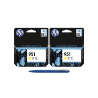 Pachet MAG4U Cartuse Cerneala Originale 2 bucati CN052AE (951) Yellow si Pix Schneider