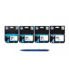 Pachet MAG4U Cartuse Cerneala Originale 1 buc CN049AE (950) Black 1 buc CN050AE Cyan 1 buc CN051AE Magenta 1 buc CN052AE Yellow si Pix Schneider