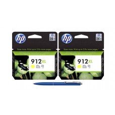 Pachet MAG4U Cartuse Cerneala Originale 2 bucati 3YL83AE (912XL) Yellow si Pix Schneider