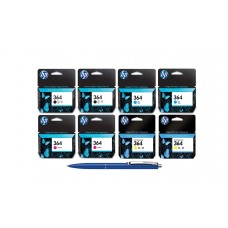 Pachet MAG4U Cartuse Cerneala Originale 2X CB316EE (364) Black, 2X CB318EE (364) Cyan, 2X CB319EE (364) Magenta, CB320EE (364) Yellow si Pix Schneider