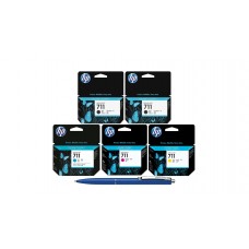 Pachet MAG4U Cartuse Cerneala Originale 5 bucati CZ129A Black si CZ129A Black si CZ130A Cyan si CZ131A Magenta si CZ132A Yellow si Pix Schneider