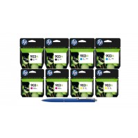 Pachet MAG4U Cartuse Cerneala Originale 2X T6M15AE (903XL) Black, 2X T6M03AE (903XL) Cyan, 2X T6M07AE (903XL) Magenta, T6M11AE (903XL) Yellow si Pix Schneider