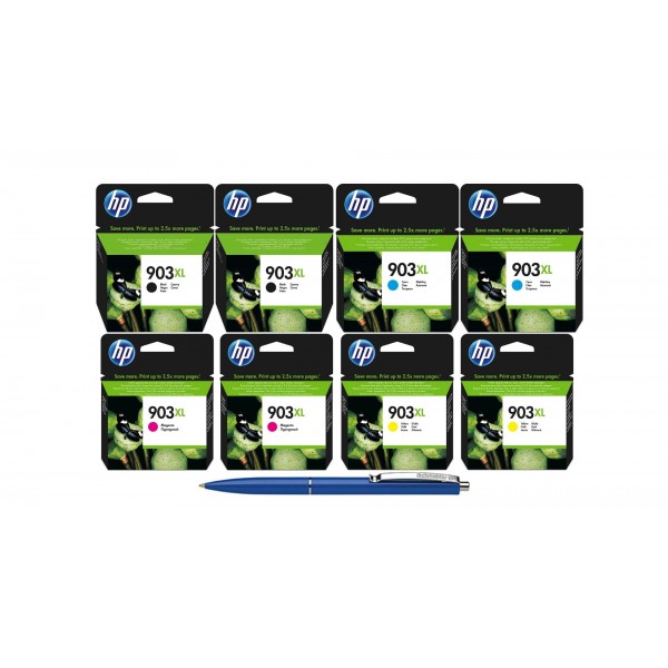 Pachet MAG4U Cartuse Cerneala Originale 2X T6M15AE (903XL) Black, 2X T6M03AE (903XL) Cyan, 2X T6M07AE (903XL) Magenta, T6M11AE (903XL) Yellow si Pix Schneider