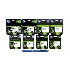 Pachet MAG4U Cartuse Cerneala Originale 2X CN045AE (950XL) Black, 2X CN046AE (951XL) Cyan, 2X CN047AE (951XL) Magenta, CN048AE (951XL) Yellow si Pix Schneider
