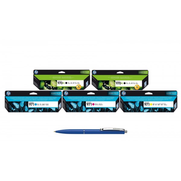 Pachet MAG4U Cartuse Cerneala Originale 5 bucati CN625AE Black si CN625AE Black si CN622AE Cyan si CN623AE Magenta si CN624AE Yellow si Pix Schneider