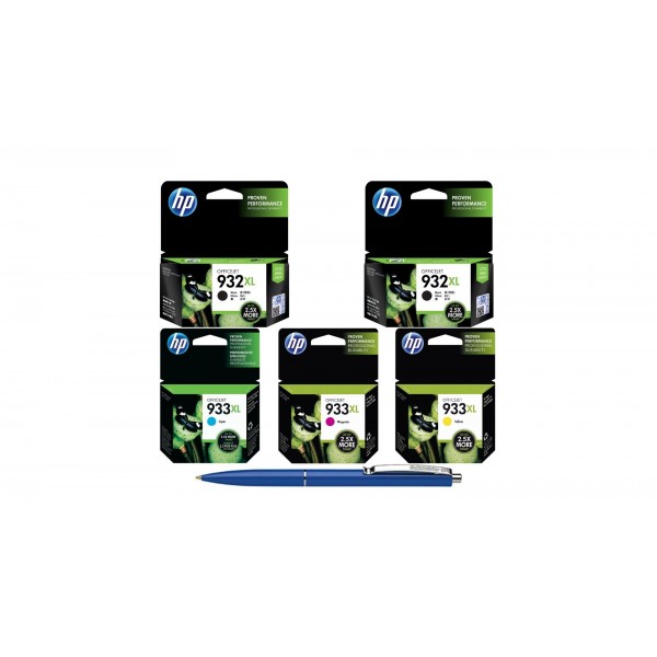 Pachet MAG4U Cartuse Cerneala Originale 5 bucati CN053AE Black si CN053AE Black si CN054AE Cyan si CN055AE Magenta si CN056AE Yellow si Pix Schneider