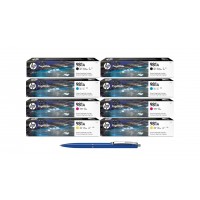 Pachet MAG4U Cartuse Cerneala Originale 2X J3M71A (981A) Black, 2X J3M68A (981A) Cyan, 2X J3M69A (981A) Magenta, J3M70A (981A) Yellow si Pix Schneider
