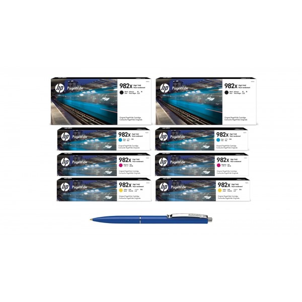 Pachet MAG4U Cartuse Cerneala Originale 2X T0B30A (982X) Black, 2X T0B27A (982X) Cyan, 2X T0B28A (982X) Magenta, T0B29A (982X) Yellow si Pix Schneider