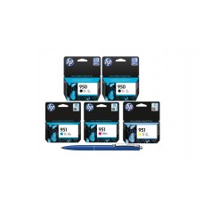 Pachet MAG4U Cartuse Cerneala Originale 5 bucati CN049AE Black si CN049AE Black si CN050AE Cyan si CN051AE Magenta si CN052AE Yellow si Pix Schneider