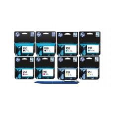 Pachet MAG4U Cartuse Cerneala Originale 2X CN049AE (950) Black, 2X CN050AE (951) Cyan, 2X CN051AE (951) Magenta, CN052AE (951) Yellow si Pix Schneider