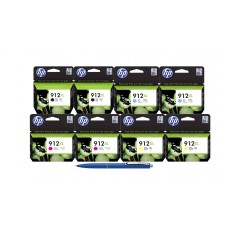 Pachet MAG4U Cartuse Cerneala Originale 2X 3YL84AE (912XL) Black, 2X 3YL81AE (912XL) Cyan, 2X 3YL82AE (912XL) Magenta, 3YL83AE (912XL) Yellow si Pix Schneider