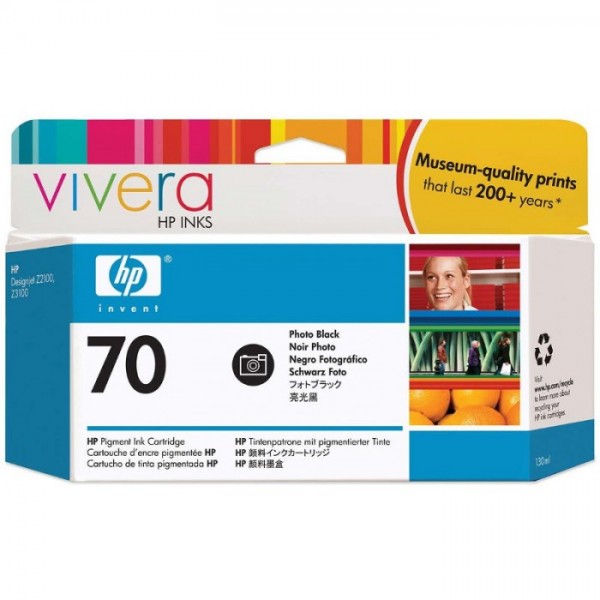 Cartus cerneala Original HP70, C9449A Negru foto, 130ml