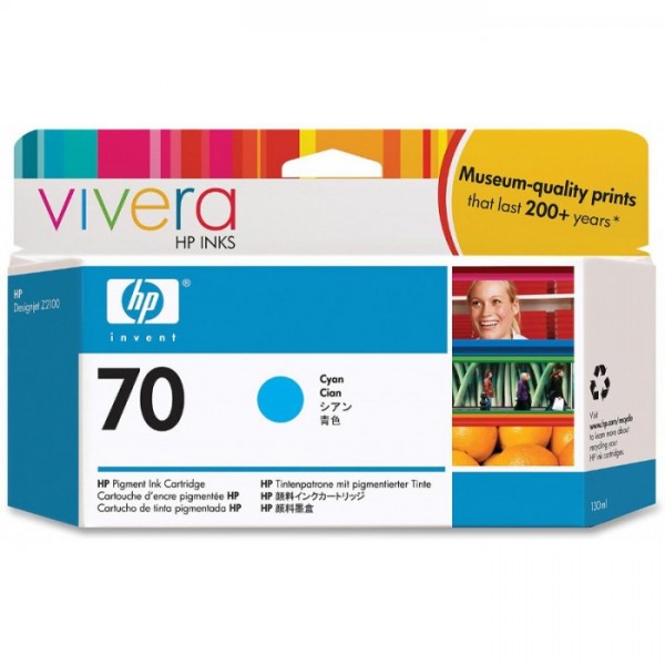 Cartus cerneala Original HP70, C9452A Cyan, 130ml